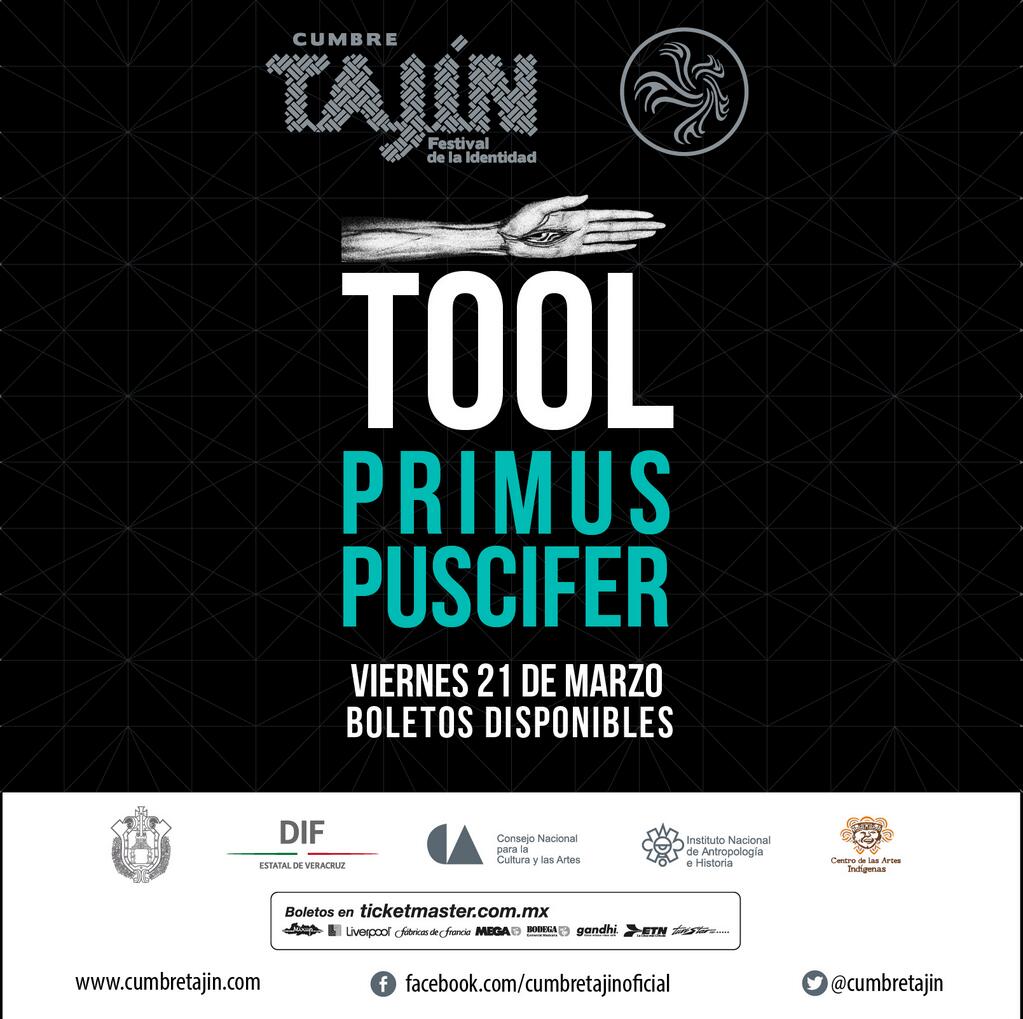 TOOL, Primus y Puscifer primeros confirmados en Cumbre Tajín 2014